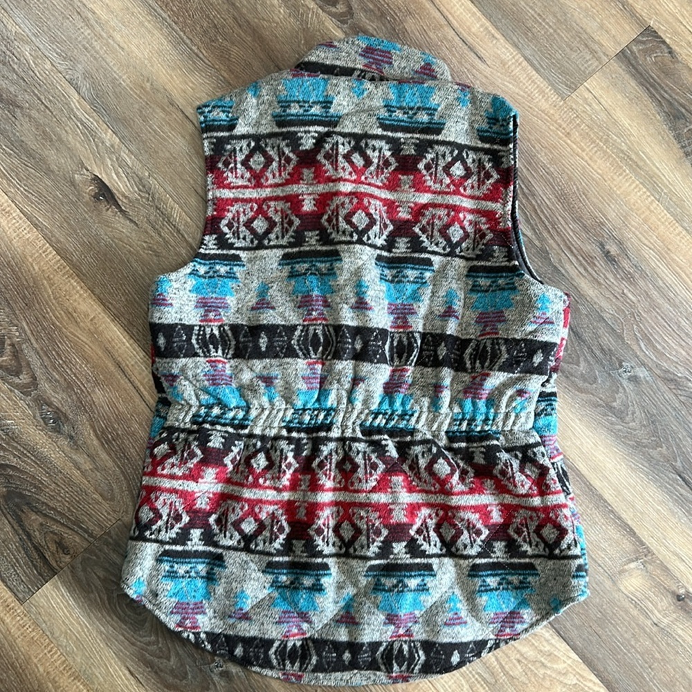 Outback trading company western Aztec style vest size medium with pockets - Picture 12 of 14